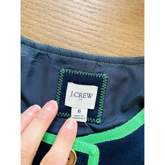 J. Crew Tipped Lady Jacket in Basketweave AV844 - Picture 5 of 8